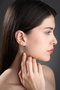 Heliophilia Silver Pendientes de Plata de Ley 925 con Baño de Oro Rosa y Circón